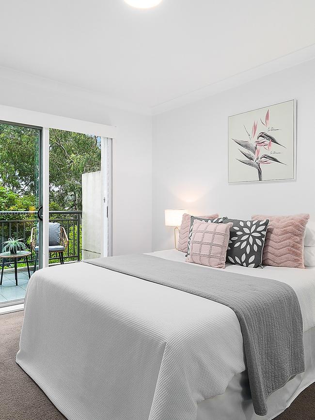 One of the bedrooms in the Botany home. Picture: Marnie Seinor