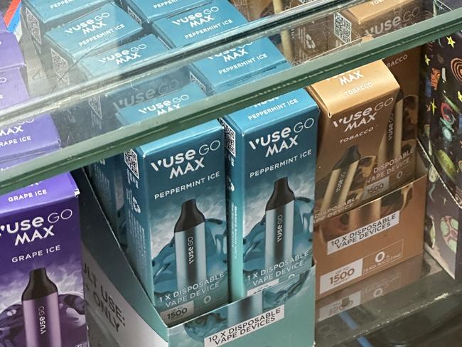 Illegal vapes are still readily available at tobacconists despite being banned. Picture by Max Mason-Hubers