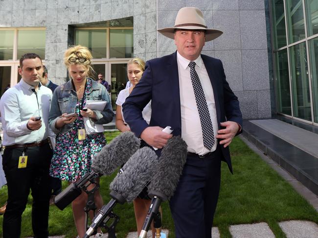 Deputy Prime Minister Barnaby Joyce said he hopes to continue to work with Prime Minister Malcolm Turnbull. Picture Gary Ramage