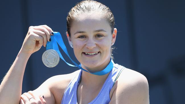 Ashleigh Barty with her Newcombe Medal. Picture: Getty Images