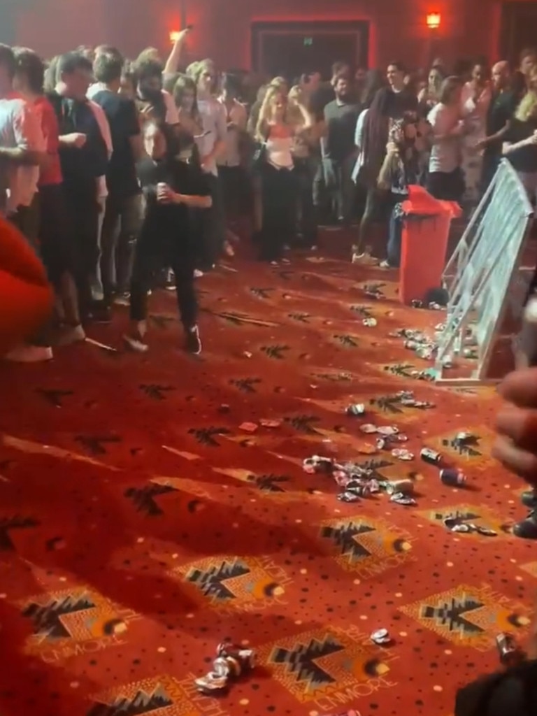 The floor of the Enmore Theatre collapsed. Picture: Victoria Nielsen