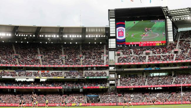 The Collingwood and Essendon AFL match at the MCG on Anzac Day. Picture: Michael Klein