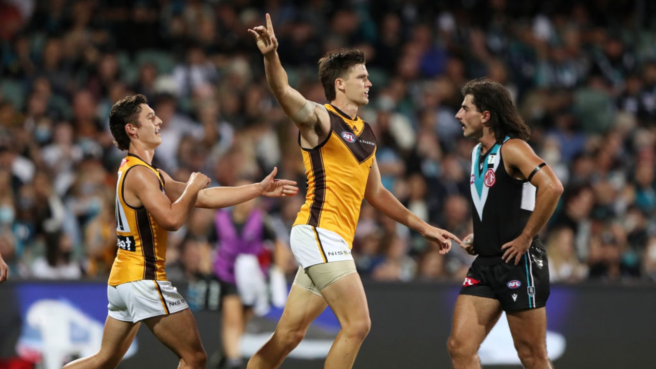 AFL 2023 Round 12 - Port Adelaide v Hawthorn - A-39578418 - AFL Photos