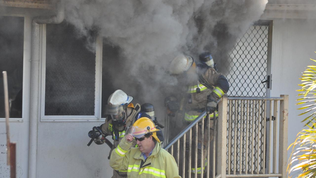 A fan heater sparked this fire in North Queensland in 2012. Picture: Supplied