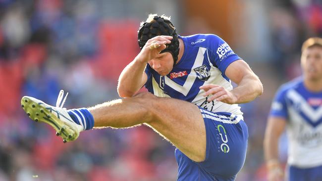 Matt Burton’s kicks have become a major weapon for the Bulldogs. Picture: NRL Photos