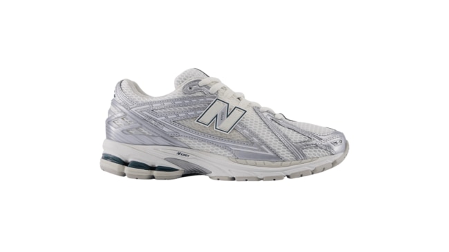 New Balance 1906R in Silver Metalic with Sea Salt and New Spruce, $230