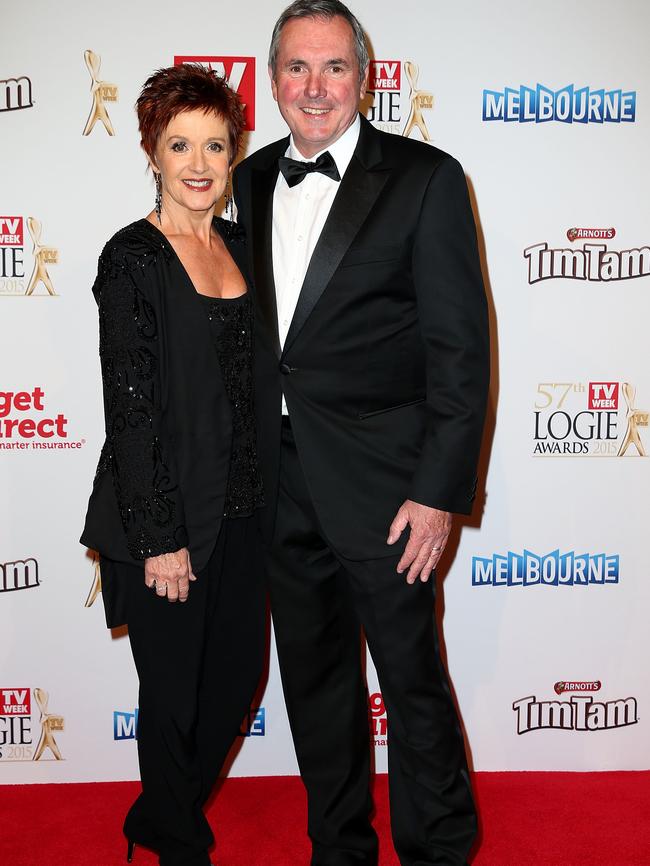 Jackie Woodburne and Alan Fletcher from Neighbours at the Logies.