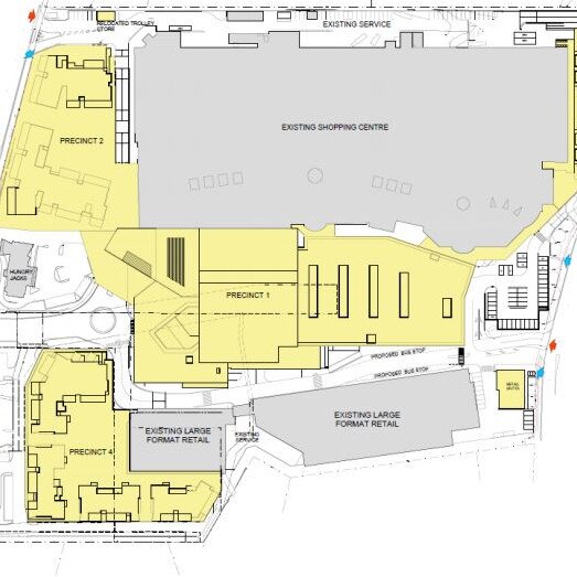 A floorplan of the proposed redevelopment of Wynnum Plaza. Picture: Zenx Architects/PD Online.