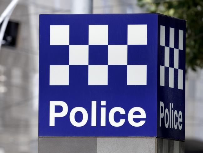 MELBOURNE, AUSTRALIA - NewsWire Photos - February 13, 2025: Police Sign, Melbourne, Police Generic.  Picture: NewsWire / David Geraghty