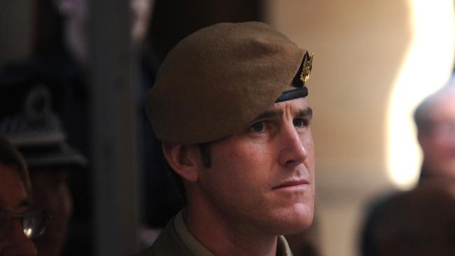 Ben Roberts-Smith receiving his Victoria Cross in 2011 which he said painted a target on his back for his critics in the SAS. Picture: AAP