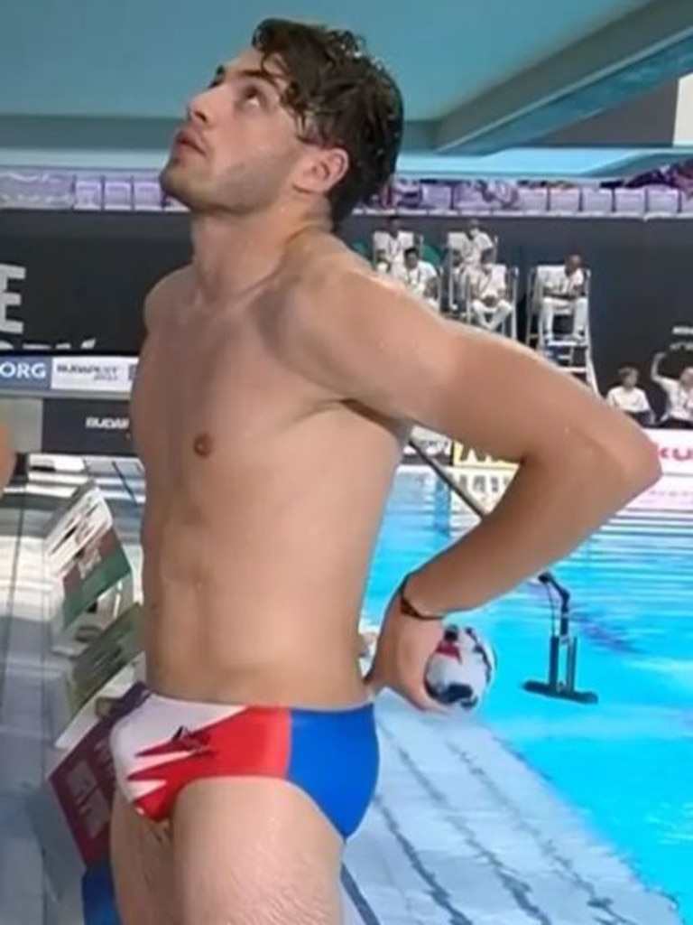 This photo of French diver Jules Bouyer also became an internet sensation. Picture: X