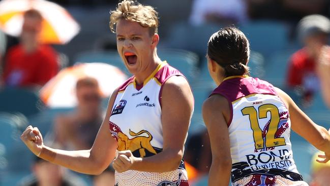 Dakota Davidson booted the first goal of the game. Picture: Getty Images