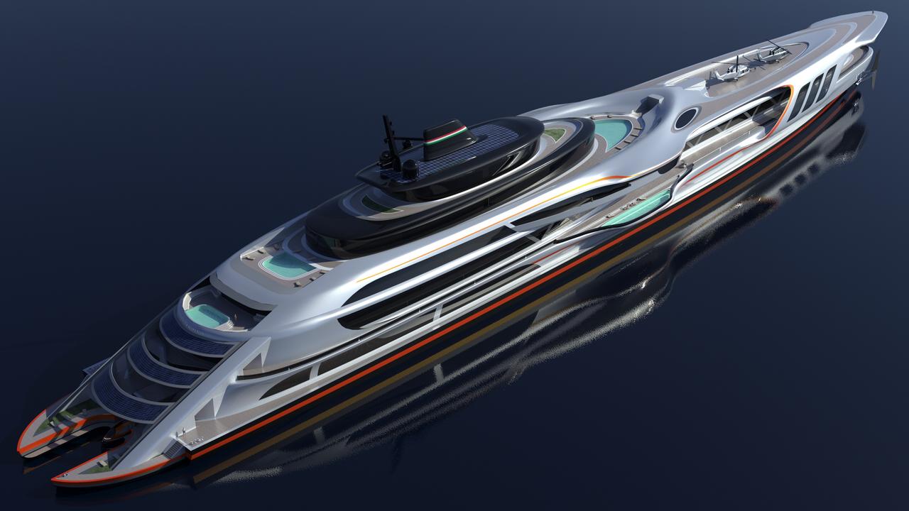 Plans for an incredible shark inspired super yacht have been revealed. Picture: SWNS