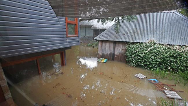 A flood damaged home in North St, Windsor. Picture: Toby Zerna