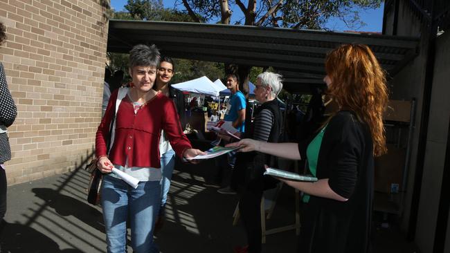 Residents come out to vote for the Inner West Council elections. Photo: Robert Pozo.