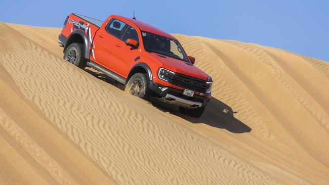 The Ranger Raptor shines away from tar. Picture: Supplied