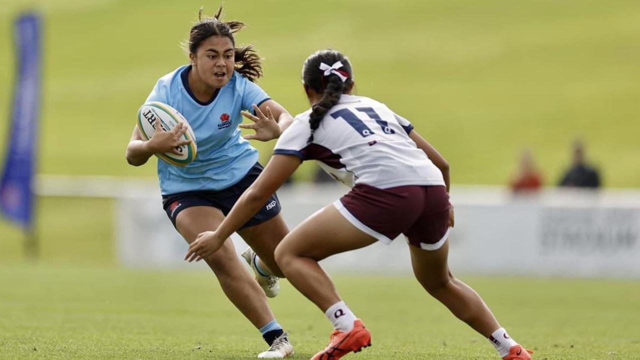 Action from the final day of the 2024 Australian Schools Rugby Championships. Picture: Rachel Wright.