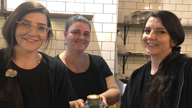 Samantha, Rebecca and Sarah Baysari at Mulberry Tree Cafe, Parramatta.