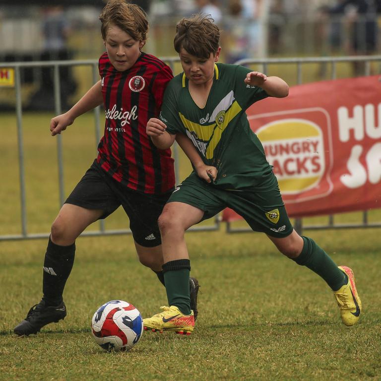 U/10Ã•s Michelton FC V Burliegh in the Premier Invitational Football Carnival at Nerang. Picture: Glenn Campbell
