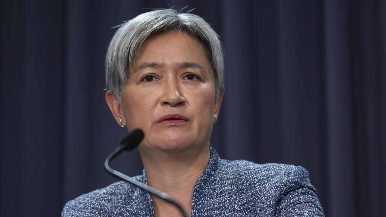 Foreign Minister Penny Wong said UNRWA was the only option for providing aid to Gaza. Picture: NCA NewsWire / Martin Ollman