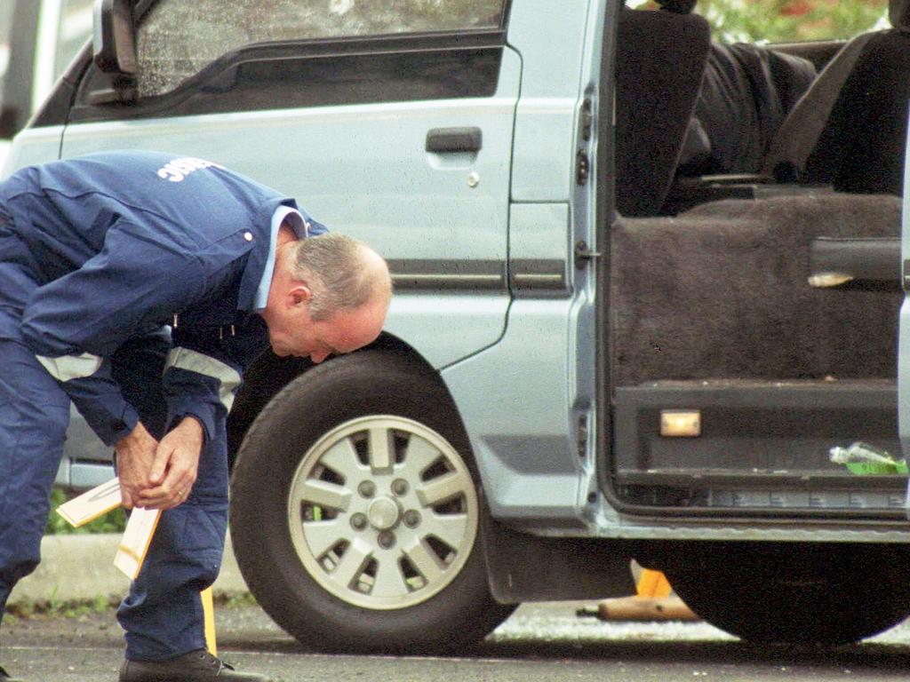 The Strathmore murder scene of Jason Moran, who was executed in a van in ront of his children.