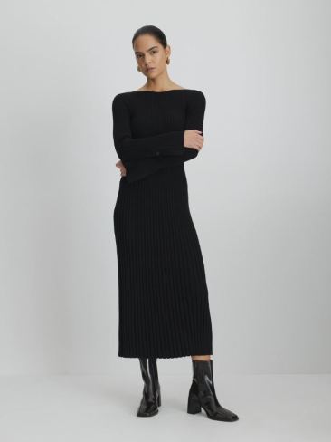 Aere Organic Cotton Pleated Knit Dress