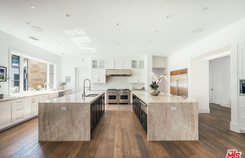 The chef’s kitchen with two marble islands. Picture: Realtor