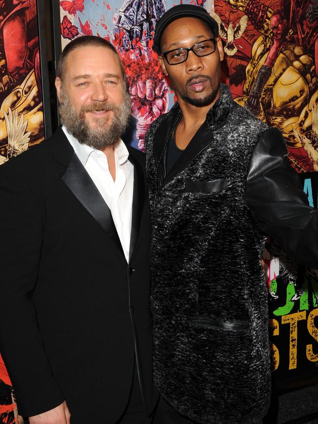 Russell Crowe with RZA, who is rumoured to be starring in the new movie Poker Face.