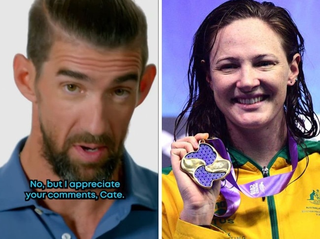 Michael Phelps and Cate Campbell.