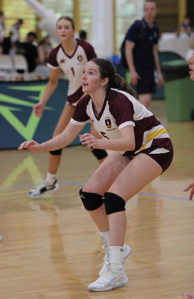 St Peters Lutheran College (QLD) v St Margaret's College (NZ) in Open Girls Honours at AVSC 2024. Credit: Grace Hamilton