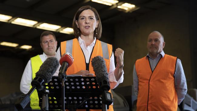 Queensland LNP opposition leader Deb Frecklington visits recycling company ERS Queensland. Picture: NCA NewsWire / Sarah Marshall