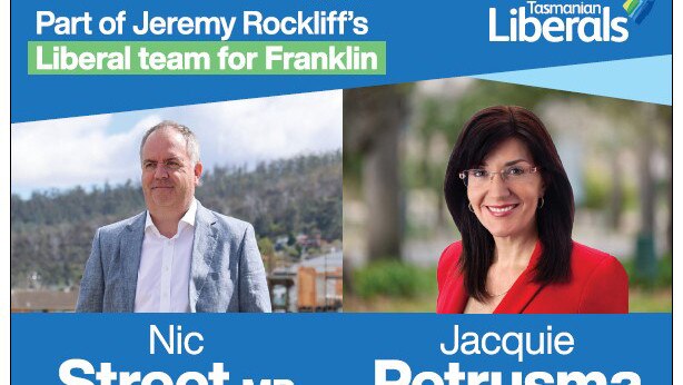 Liberal advertising in the Eastern Shore Sun February 2024 edition featuring former Liberal member for Franklin Jacquie Petrusma. Picture: supplied