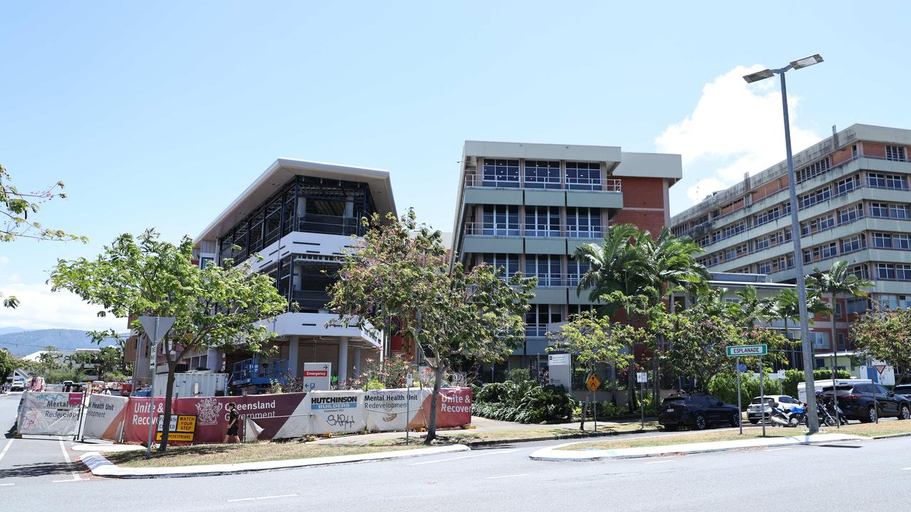 The $70m Cairns Hospital mental health unit redevelopment is still under construction. Originally scheduled to be completed in February 2022, the new building will house 53 beds, five more than the old building. Picture: Brendan Radke