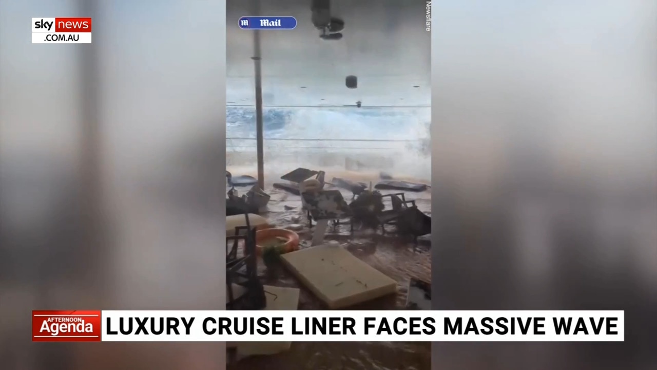 Luxury cruise liner faces massive wave Sky News Australia