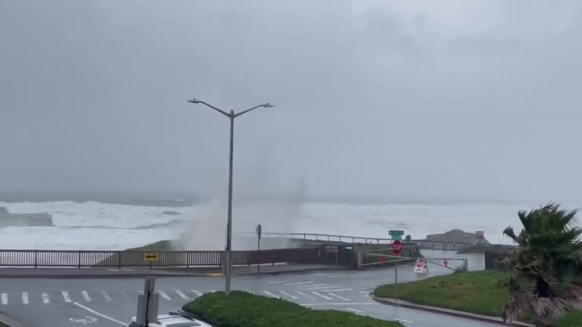 Huge Waves In Santa Cruz As Storm Sweeps California Coast | Herald Sun