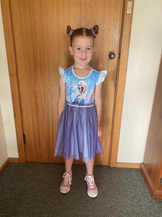 5 year old Indiana Fisher who is fighting ANE in Hobart.