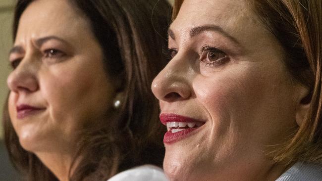 Queensland Premier Annastacia Palaszczuk and Treasurer Jackie Trad.