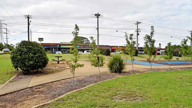 Park and playground at Carmen Reserve that will be remodelled to includes a car park, at Carlingford. Picture: Troy Snook