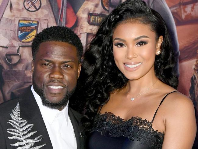 HOLLYWOOD, CALIFORNIA - DECEMBER 09: Kevin Hart and Eniko Parrish attends the premiere of Sony Pictures' "Jumanji: The Next Level" at TCL Chinese Theatre on December 09, 2019 in Hollywood, California. (Photo by Kevin Winter/Getty Images)