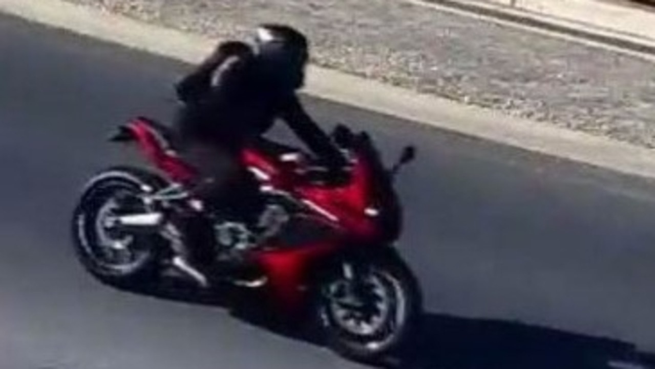 South Australia Police are chasing this rider to help them in the Dry Creek crash investigation. Picture: SAPOL