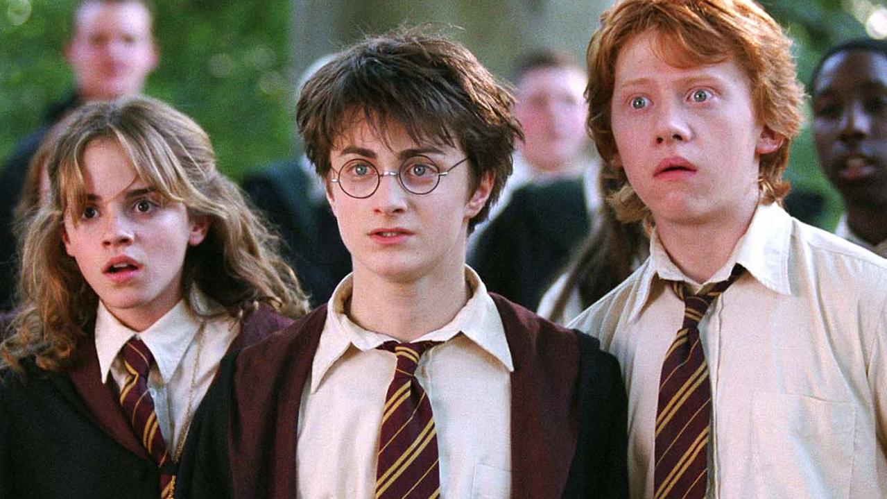 Immerse yourself into the world of Harry Potter (centre) Hermione Granger and Ron Weasley with the HarryPotterAtHome.com website. Picture: AP/Warner Bros.