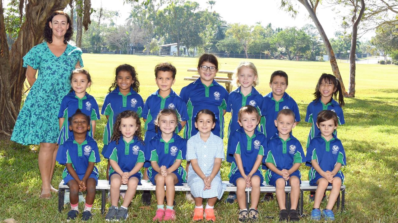 LEANYER PRIMARY SCHOOL Transition Sweeney FRONT ROW (L-R): Zara Chirambaguwa, Apollo Harvey, Mischa Berryman-Tomasi, Sevasti Skartados, Andy Paterson, Liam Bartlett, Wilder Schier. SECOND ROW (L-R): Annaliese surname withheld, Tiya Dyageti, Terrence Mitchell, Eleftheria Kalikatzaros, Asher Burden, Oskar Salzgeber,Taya CustodioABSENT: Aahan Bhusal. TEACHER: Mrs Chantelle Sweeney