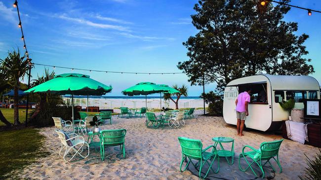 Beachfront bar at Elements of Byron. Picture: Jason Loucas