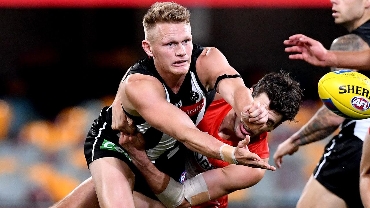 Adam Treloar in action for Collingwood. Picture: Getty Images