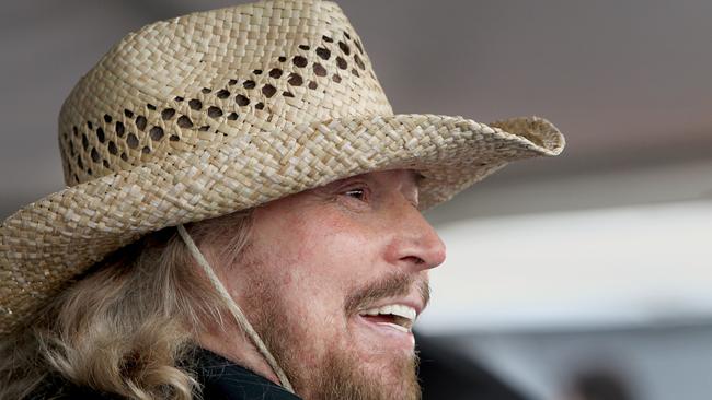 Barry Gibb at the opening of Bee Gees Way at Redcliffe. Sir Barry was recognised by the Governor-General with an honorary award.