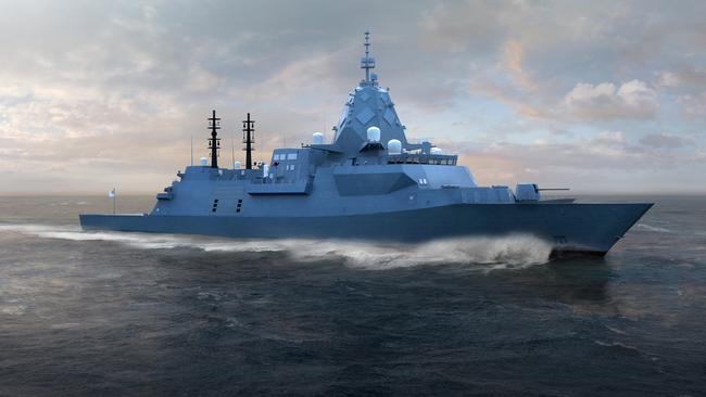 The Hunter class frigate which will be built in Adelaide.