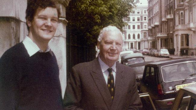 Alexander Downer with his father Sir Alick Downer in London in May 1979. Picture: University of South Australia