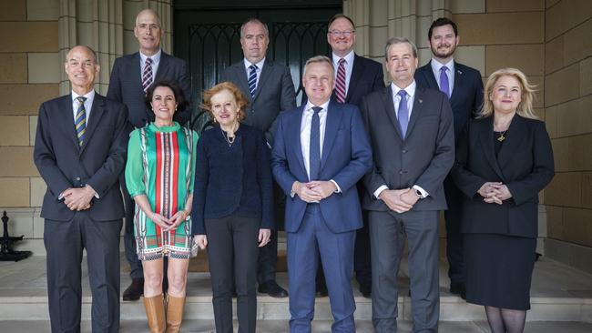 The new Tasmanian government cabinet after Tuesday’s swearing-in at Government House. Picture: Chris Kidd