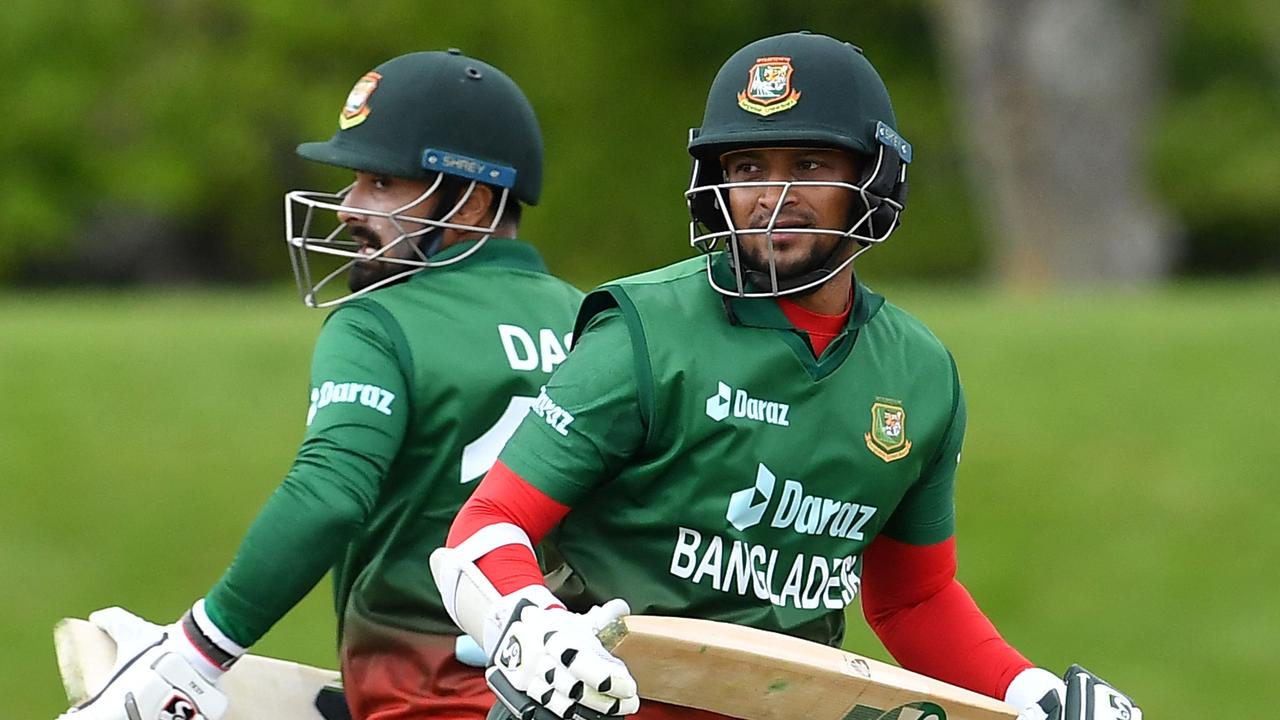 Shakib Al Hasan (right) has still got it. Picture: AFP