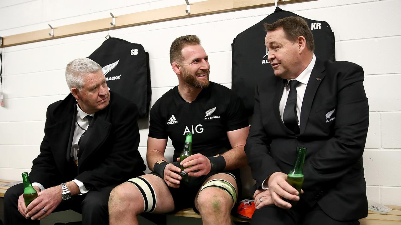 Mark Robinson will replace Steve Tew (L) as New Zealand’s CEO following the World Cup, while finding a replacement for coach Steve Hansen will be his first port of call.